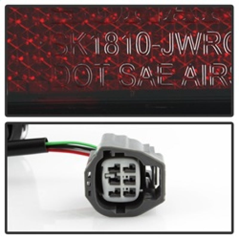 Spyder 07-16 Jeep Wrangler Version 2 Light Bar LED Tail Lights - Red Clear (ALT-YD-JWA07V2-LBLED-RC) 5084798 5084798 Photo - Unmounted