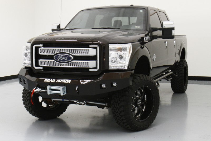 Road Armor 11-16 Ford F-250 Stealth Front Winch Bumper - Tex Blk 6114R0B 6114R0B Photo - Primary