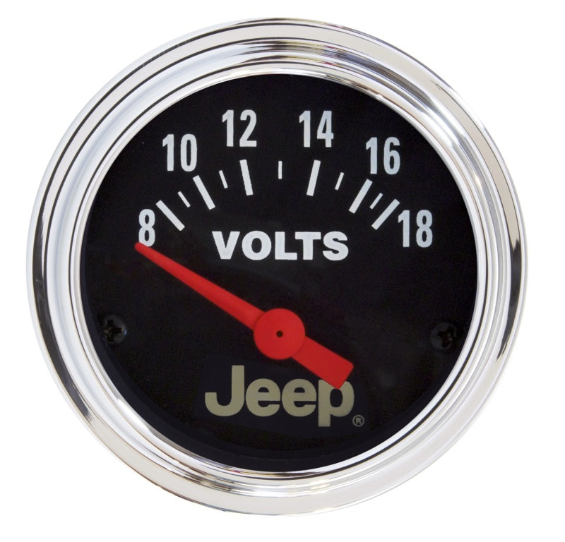 Autometer Gauge, Voltmeter, 2 1/16", 18V, Elec, Jeep 880242 Photo - Primary