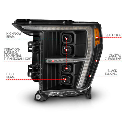 ANZO 21-23 Ford F-150 (w/Factory Halogen) Z-Series Full LED Proj Headlights - Driver Side ONLY 111593X-L 111593X-L User 1