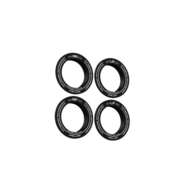 fifteen52 Holeshot RSR Center Ring - Corner Designation Set of Four - Black 52-RSRRING-BLACK-CD-SET 52-RSRRING-BLACK-CD-SET Photo - Primary