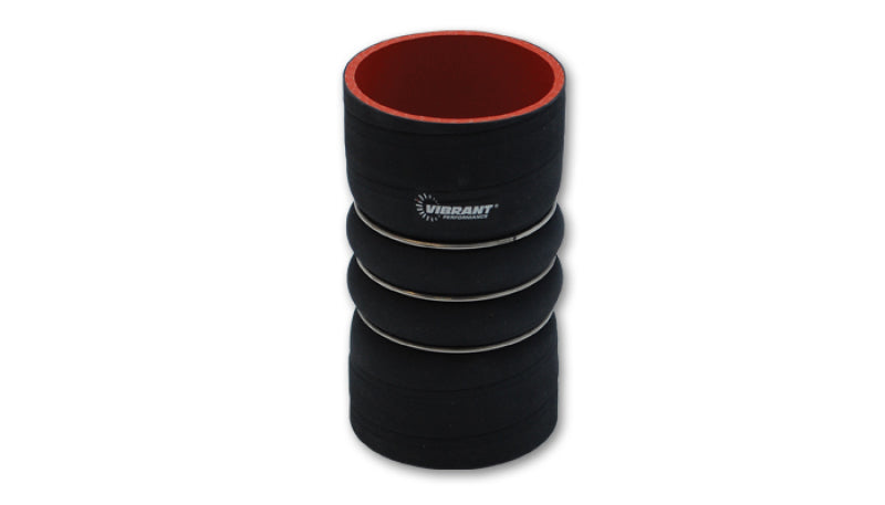 Vibrant 4Ply Aramid Hump Hose with 3 SS Rings - 4.00"ID x 7" Length Black 11829 Photo - Primary