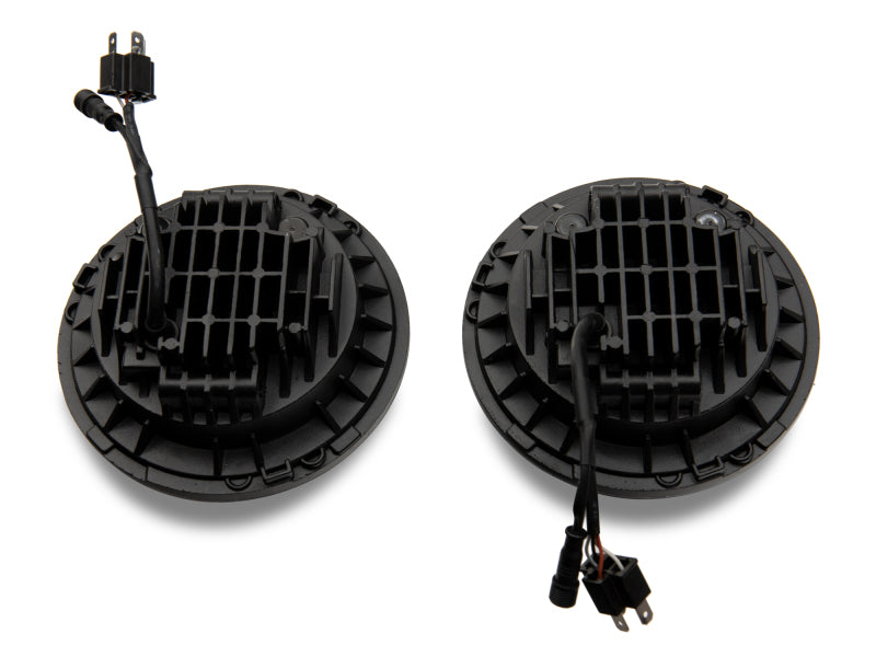 Raxiom 97-18 Jeep Wrangler TJ/JK Axial 7-Inch LED Headlights w/RGB Halo- Blk Hsng (Clear Lens) J142665 J142665 Photo - Close Up