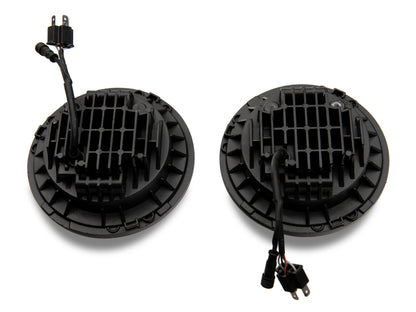 Raxiom 97-18 Jeep Wrangler TJ/JK Axial 7-Inch LED Headlights w/RGB Halo- Blk Hsng (Clear Lens) J142665 J142665 Photo - Close Up