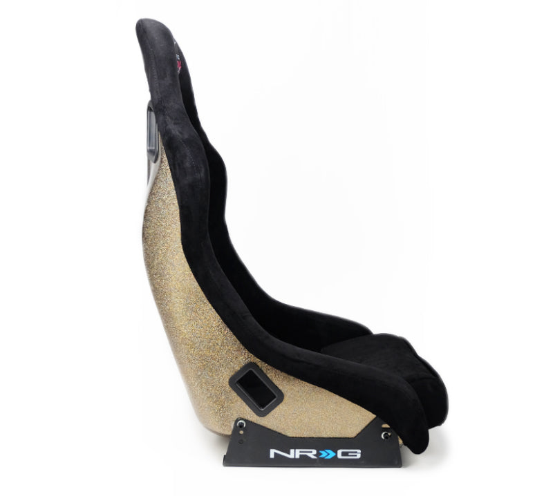 NRG FRP Bucket Seat ULTRA Edition - Medium (Black Alcantara/Gold Glitter Back) FRP-303BK-ULTRA FRP-303BK-ULTRA Photo - Primary