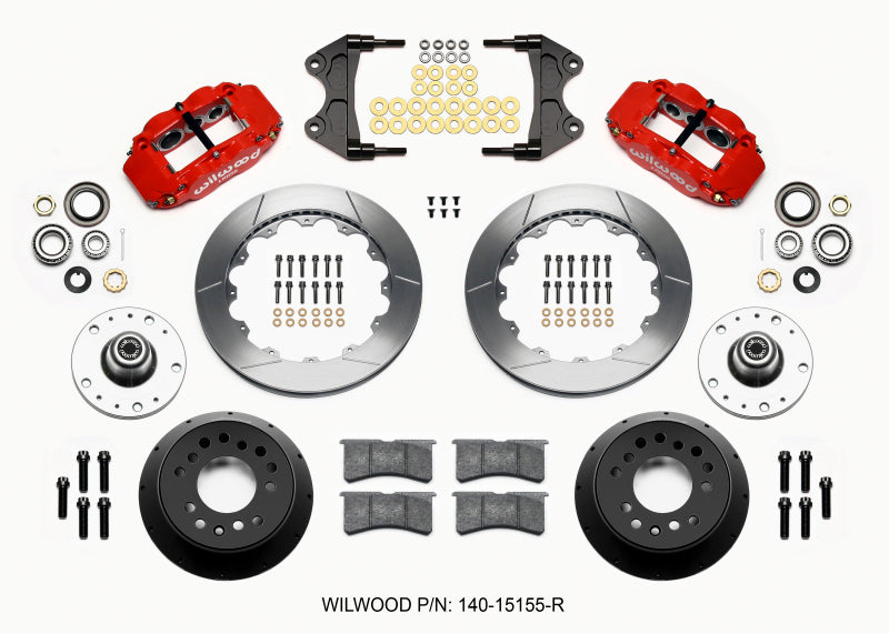 Wilwood Narrow Superlite 6R Front Hub Kit 12.88in Red WWE ProSpindle (5x4.75in 5x5.00in Hub) 140-15155-R 140-15155-R Photo - Primary