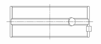 ACL Ford/Cosworth 2.0L (YB) .50mm Oversized Performance Main Bearing Set 5M2167H-.50 5M2167H-.50 Technical Drawing