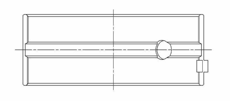 ACL Ford/Cosworth 2.0L (YB) Race Series Standard Size High Performance Main Bearing Set 5M2167HX-STD 5M2167HX-STD Technical Drawing