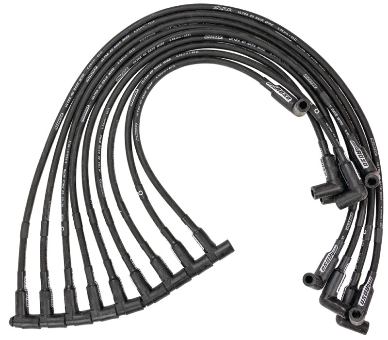 Moroso Ignition Wire Set, Ultra 40, Unsleeved, Sbc, Sprint Car, Black 73722 User 1