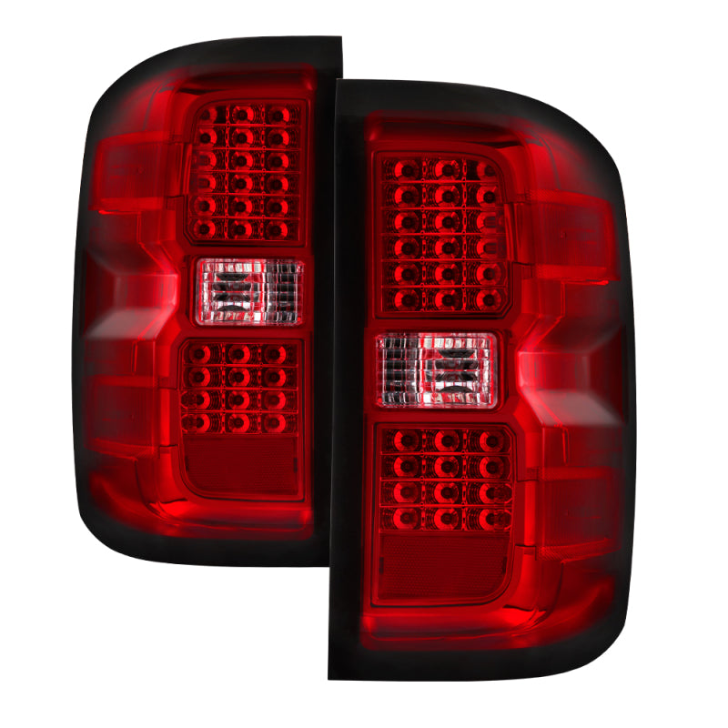 SPYDER xTune Chevy 1500 14-16 / Silverado 2500HD/3500HD LED Tail Lights - Red Clear ALT-JH-CS14-LED-RC 9036569 9036569 Photo - Primary