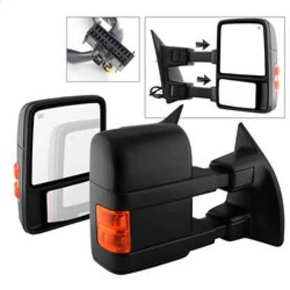 SPYDER Xtune Ford Superduty 08-15 L&R Extendable Power Heated Adjust Mirror Amber MIR-FDSD08S-PW-AM-SET 9935756 9935756 Photo - Primary