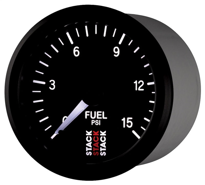 Autometer Stack 52mm 0-15 PSI 1/8in NPTF Male Pro Stepper Motor Fuel Pressure Gauge - Black ST3304 ST3304 User 3