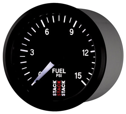 Autometer Stack 52mm 0-15 PSI 1/8in NPTF Male Pro Stepper Motor Fuel Pressure Gauge - Black ST3304 ST3304 User 3