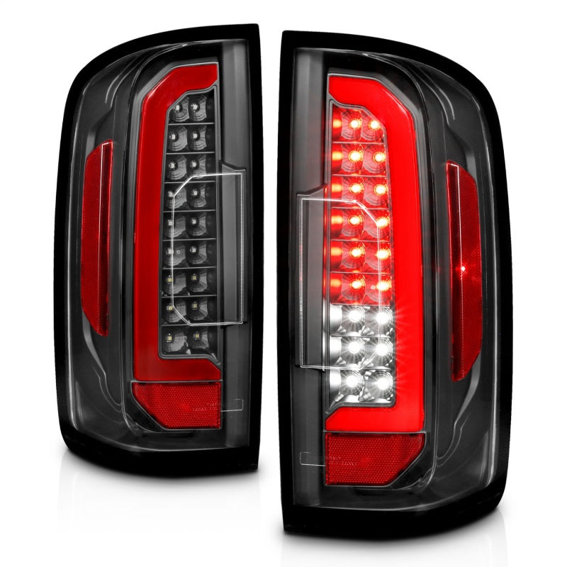 ANZO 15-21 Chevrolet Colorado Full LED Tail Lights w/ Red Lightbar Black Housing Clear Lens 311432 311432 Photo - Unmounted