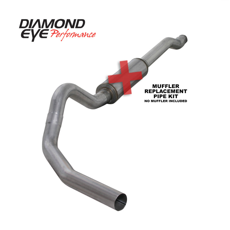 Diamond Eye Performance Diamond Eye KIT 4in CB MFLR RPLCMENT PIPE SGL AL: 03-07 FORD 6.0L F250/F350 K4338A-RP K4338A-RP Photo - Primary