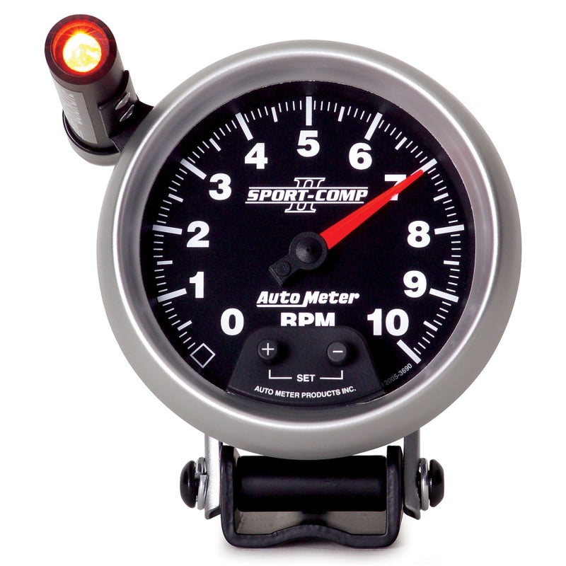 Autometer 3-3/4" Pedestal Tachometer, 0-10,000 Rpm, Sport-Comp II 3690 Photo - Primary