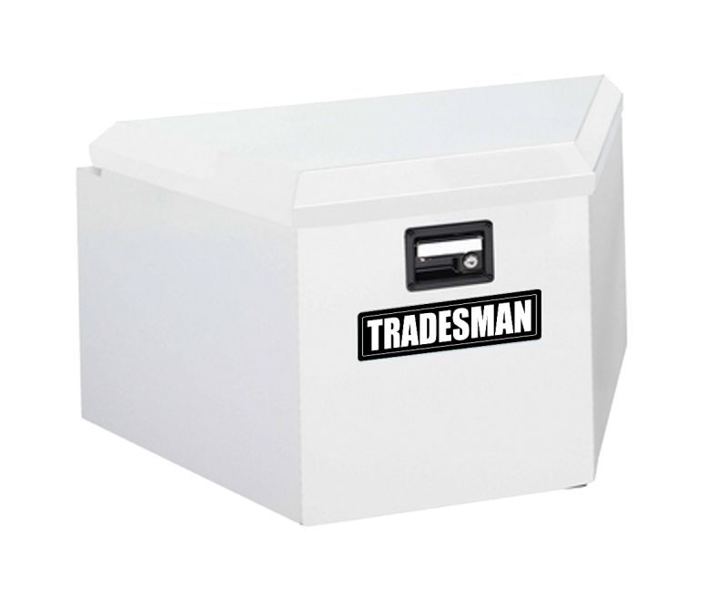 Tradesman Steel Trailer Tongue Storage Box (16in.) - White 6220