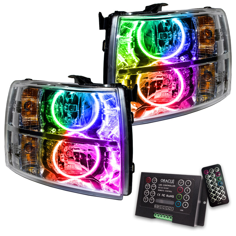 ORACLE Lighting Oracle 07-13 Chevrolet Silverado SMD HL - Round Style - ColorSHIFT w/ 2.0 Controller 7007-333 7007-333 Photo - Primary