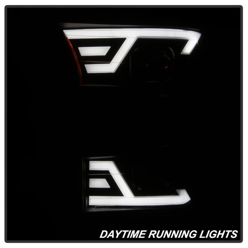 SPYDER xTune 15-17 Ford F-150 DRL LED Light Bar Projector Headlights - Black Smoke (PRO-JH-FF15015-LB-BSM) 9042942 9042942 Photo - Unmounted