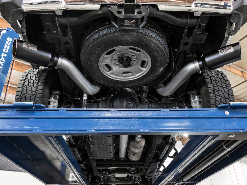 aFe  POWER 49-04080-P ATLAS 4" DPF-Back Aluminized Steel Exhaust System 49-04080-P Photo - Mounted