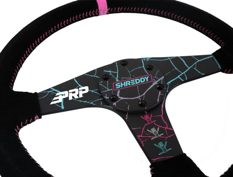 PRP Seats PRP Shreddy Flat Suede Steering Wheel - Cracked SHRDYG255 SHRDYG255 Photo - Close Up