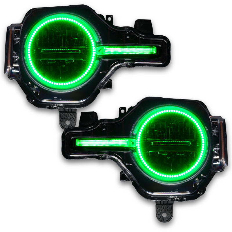 ORACLE Lighting Oracle 21-22 Ford Bronco Headlight Halo Kit w/DRL Bar - Base Headlights ColorSHIFT -w/BC1 Controller 1471-335 1471-335 User 8