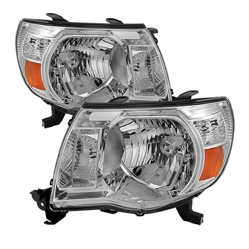 SPYDER Xtune Toyota Tacoma 05-11 Amber Crystal Headlights Chrome HD-JH-TT05-AM-C 5073891 5073891 Photo - Primary