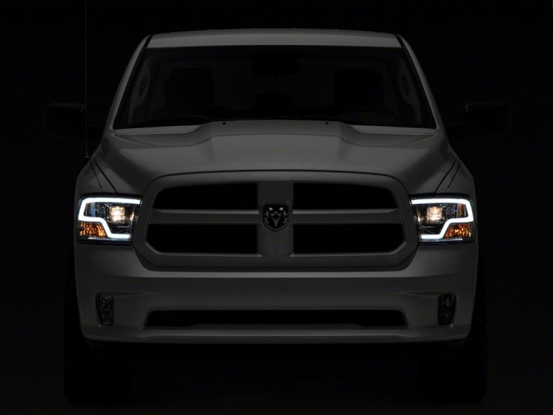 Raxiom 09-18 Dodge RAM 1500 Non-Projector LED Halo Headlights- Chrome Housing (Clear Lens) R111517 R111517 Photo - Close Up