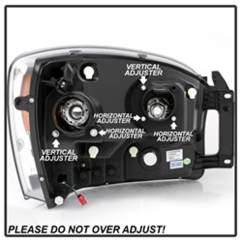 Spyder Dodge Ram 1500 06-08 V2 Projector Headlights - Light Bar DRL - Black (PRO-YD-DR06V2-LB-BK) 5085306 5085306 Photo - Unmounted