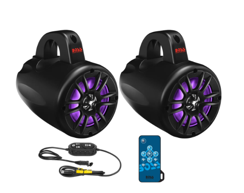 Boss Audio Systems ATV 4in Amplified Bluetooth Waketower IPX5 Speakers B40RGB B40RGB User 1