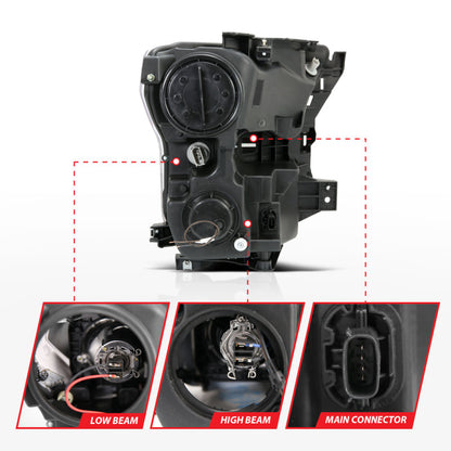Anzo 2015-2016 Ford F-150 Projector Headlights w/ Plank Style Switchback Ch 111358 Photo - lifestyle view