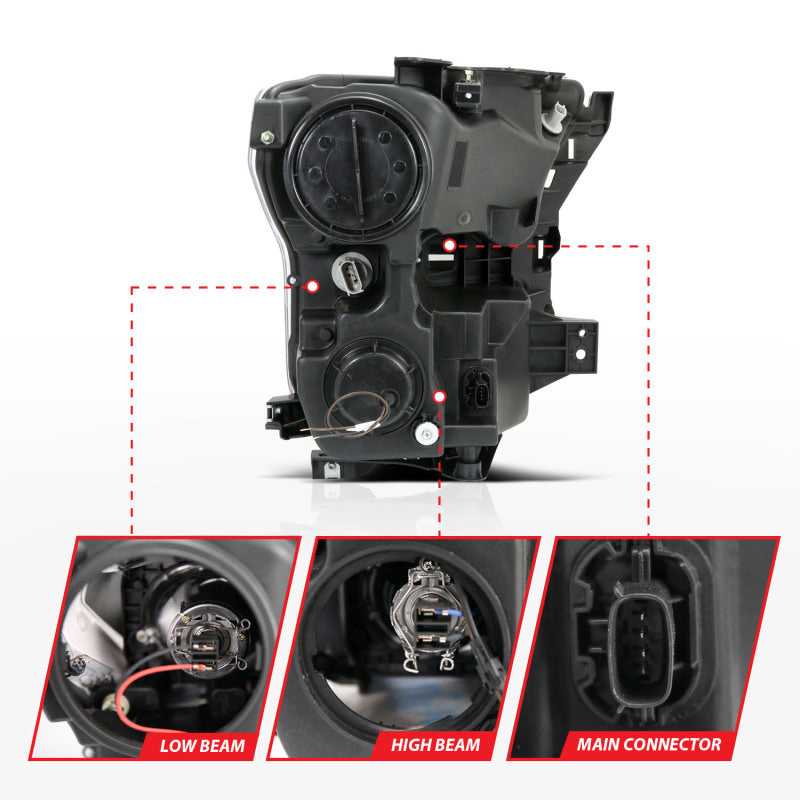 Anzo 2015-2016 Ford F-150 Projector Headlights w/ Plank Style Switchback Ch 111358 Photo - lifestyle view