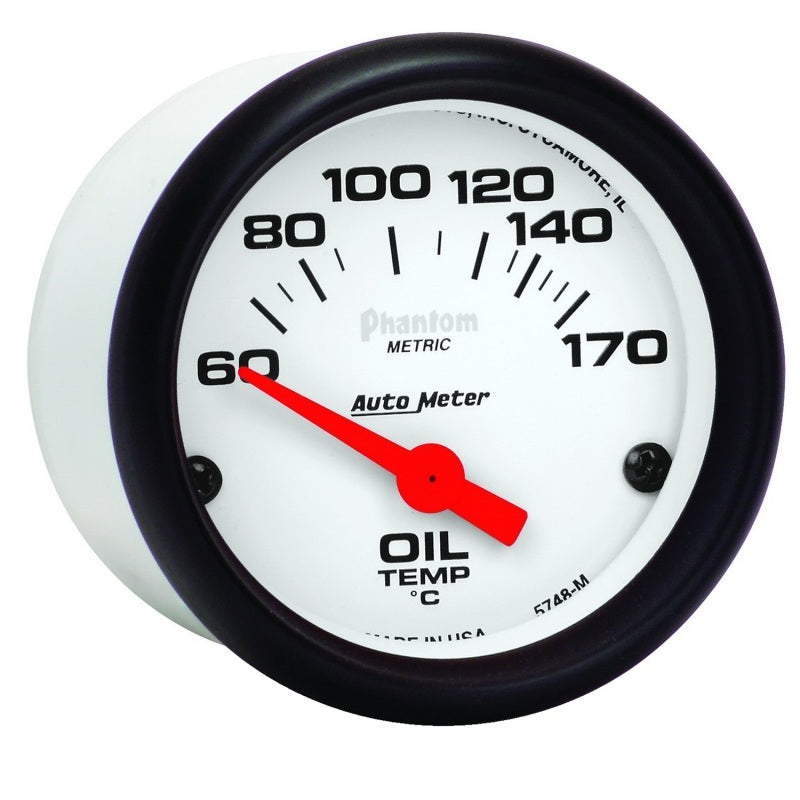 Autometer Gauge, Oil Temp, 2 1/16", 60-170 deg. F, Electric, Phantom 5748-M User 3