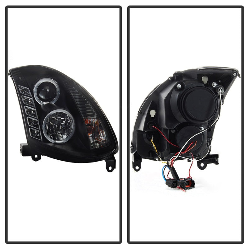 Spyder Infiniti G35 03-07 2DR Projector Halogen - LED Halo DRL Blk High H4 PRO-YD-IG35032D-DRL-BK 5011060 5011060 Photo - Unmounted