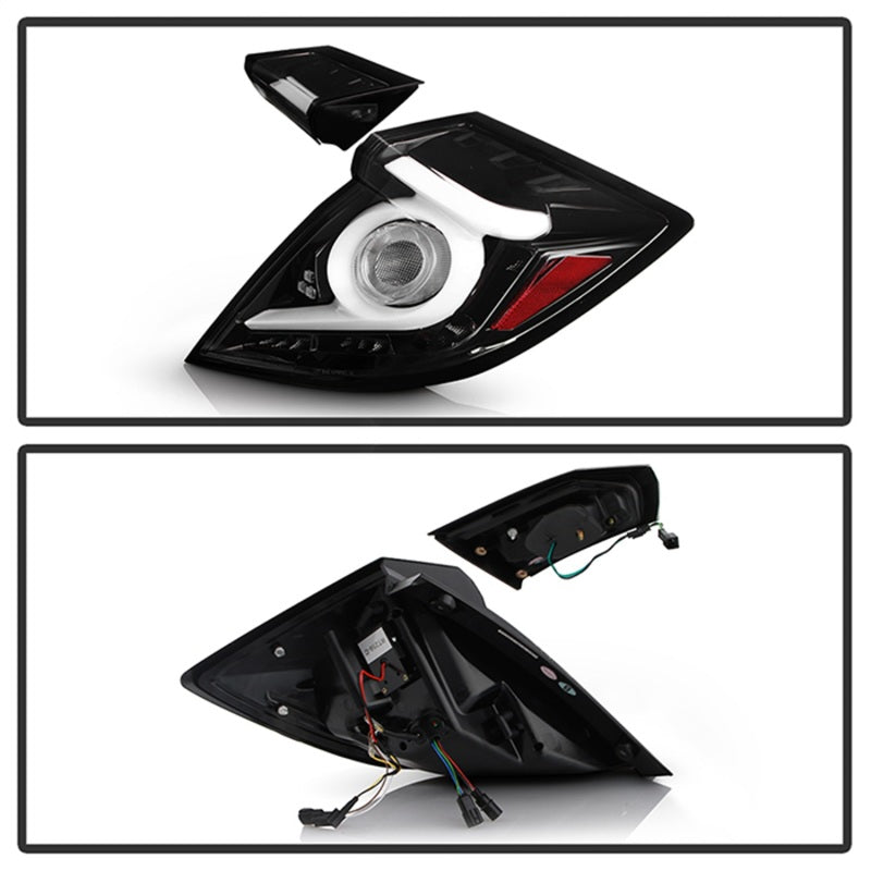 SPYDER 16-19 Honda Civic 5 Door Hatchback Light Bar LED Tail Lights - Black Chrome(ALT-YD-HC16HB-BC) 5088819 5088819 Photo - Unmounted