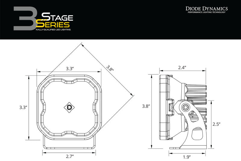 Diode Dynamics SS3 LED Bumper 1 3/4 In Roll Bar Kit Pro - White SAE Fog (Pair) DD7705 DD7705 User 6