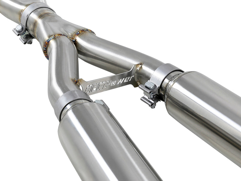 aFe Takeda 2.5in 304 SS Cat-Back Exhaust System w/ Black Tips 16-18 In 49-36132NM-B Photo - Unmounted