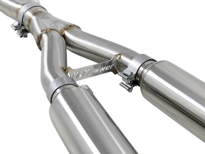 aFe Takeda 2.5in 304 SS Cat-Back Exhaust System w/ Black Tips 16-18 In 49-36132NM-B Photo - Unmounted