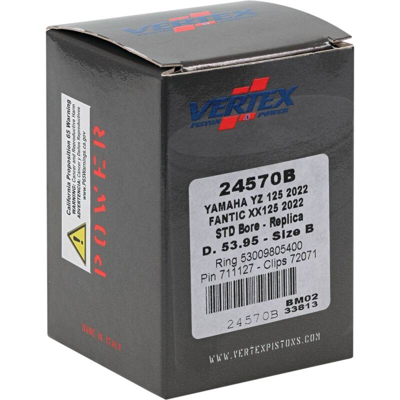 Vertex Pistons Vertex Piston 2023 Fantic Motor XE 125 125cc Cast Replica Piston Kit 24570B 24570B Photo - Primary
