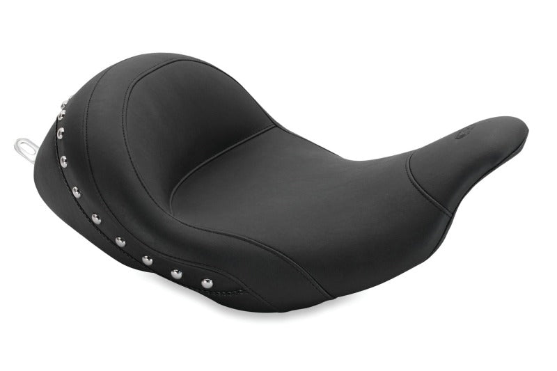 Mustang Motorcycle Mustang 08-21 Harley Electra Glide,Rd Glide,Rd King, Str Glide Lowdown Solo Seat w/Studs - Black 76079 76079 Photo - Primary