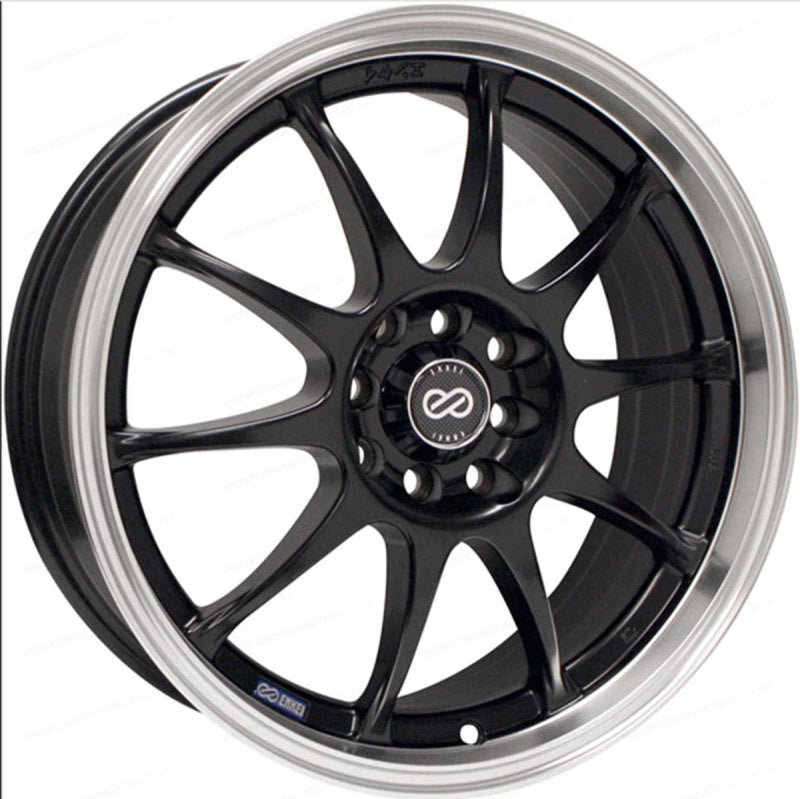 Enkei J10 Wheel Black 16x7 +42 4x100/108 409-670-11BK Photo - Primary