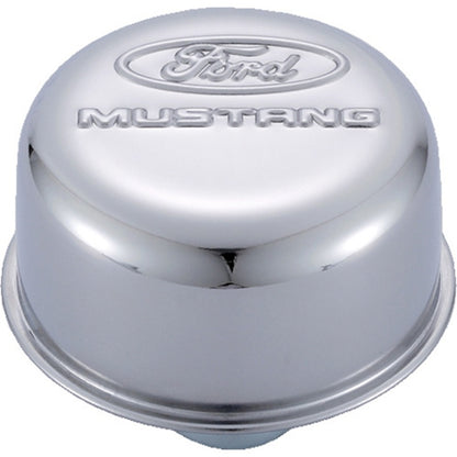 Ford Racing Chrome Breather Cap w/ Ford Mustang Logo 302-220 302-220 Photo - Primary