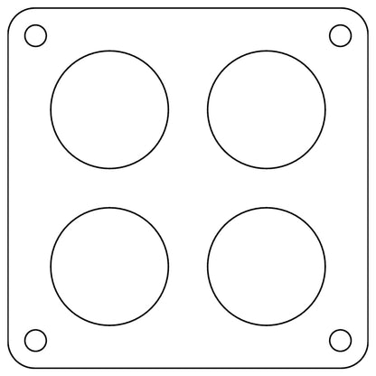 Cometic Gasket Cometic Holley Dominator 4-Hole .060in Fiber Carburetor Gasket - 2.00in Holes C15314FC C15314FC Photo - Primary