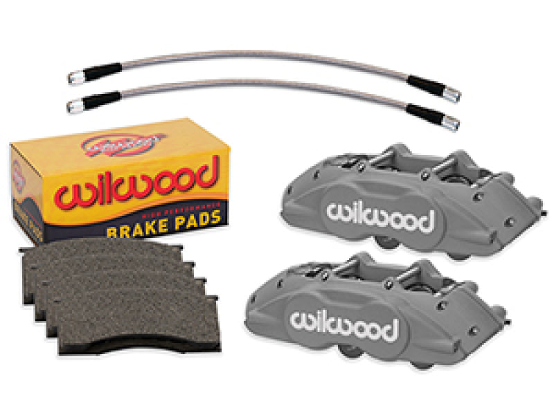 Wilwood 65-67 Ford Mustang D11 Calipers w/ Pads & Lines - Anodized 140-16799