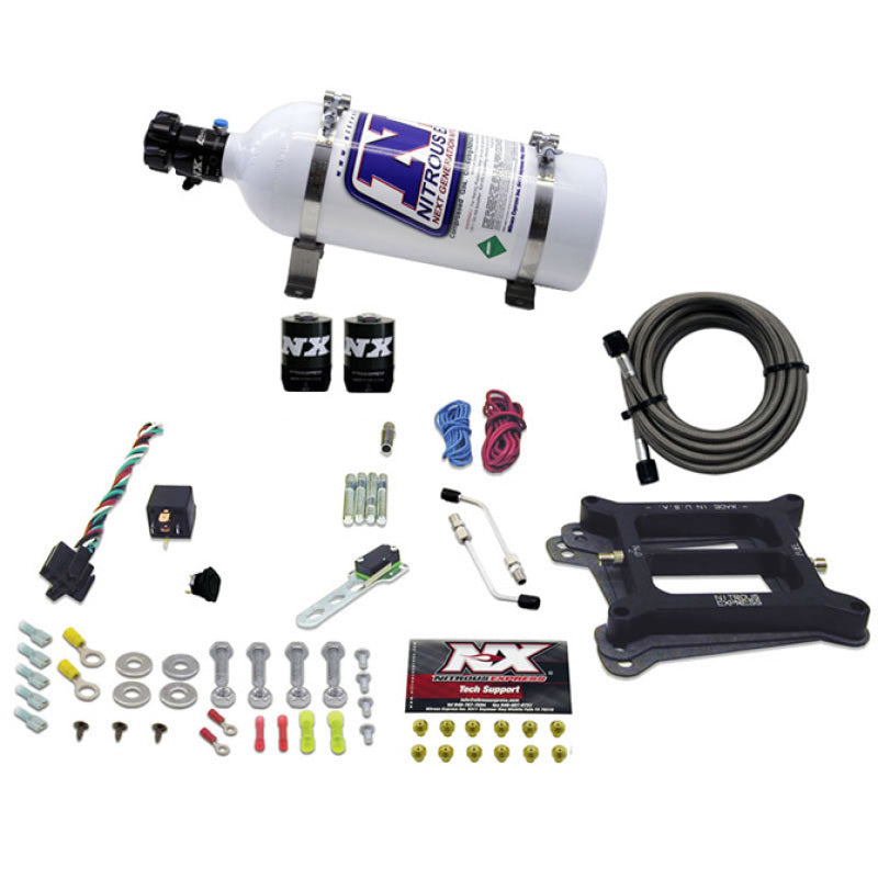 Nitrous Express 4150 4-BBL/Alcohol Nitrous Kit (50-300HP) w/5lb Bottle 30045-05 30045-05 Photo - Primary