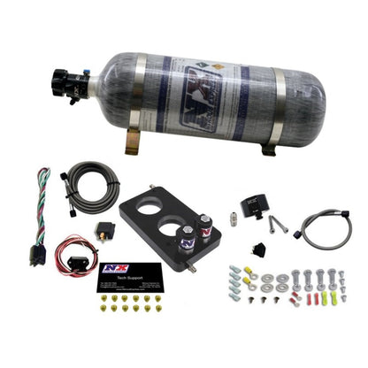 Nitrous Express 05-10 Ford Mustang 4.6L 3 Valve Nitrous Plate Kit (50-150HP) w/12lb Bottle 20947-12 20947-12 Photo - Primary