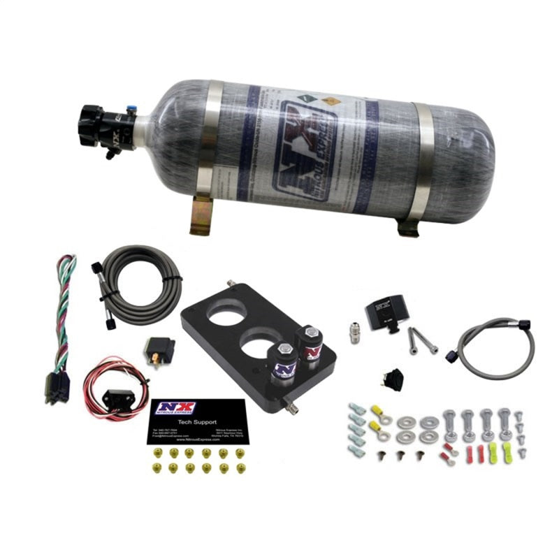 Nitrous Express 05-10 Ford Mustang 4.6L 3 Valve Nitrous Plate Kit (50-150HP) w/12lb Bottle 20947-12 20947-12 Photo - Primary