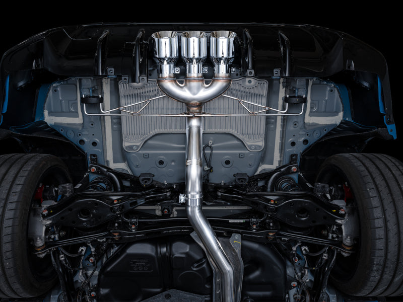AWE Tuning 2023 Honda Civic Type R FL5 Track Edition Exhaust w/ Triple Chrome Silver Tips 3020-52287 3020-52287 Photo - Mounted
