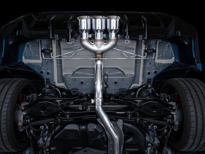 AWE Tuning 2023 Honda Civic Type R FL5 Track Edition Exhaust w/ Triple Chrome Silver Tips 3020-52287 3020-52287 Photo - Mounted