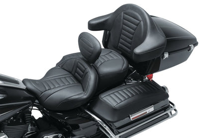 Mustang Motorcycle Mustang 08-21 Harley Electra Glide Std, Rd Glide ,Rd King, Str Glide Driver Backrest Deluxe - Black 79012 79012 Photo - Primary